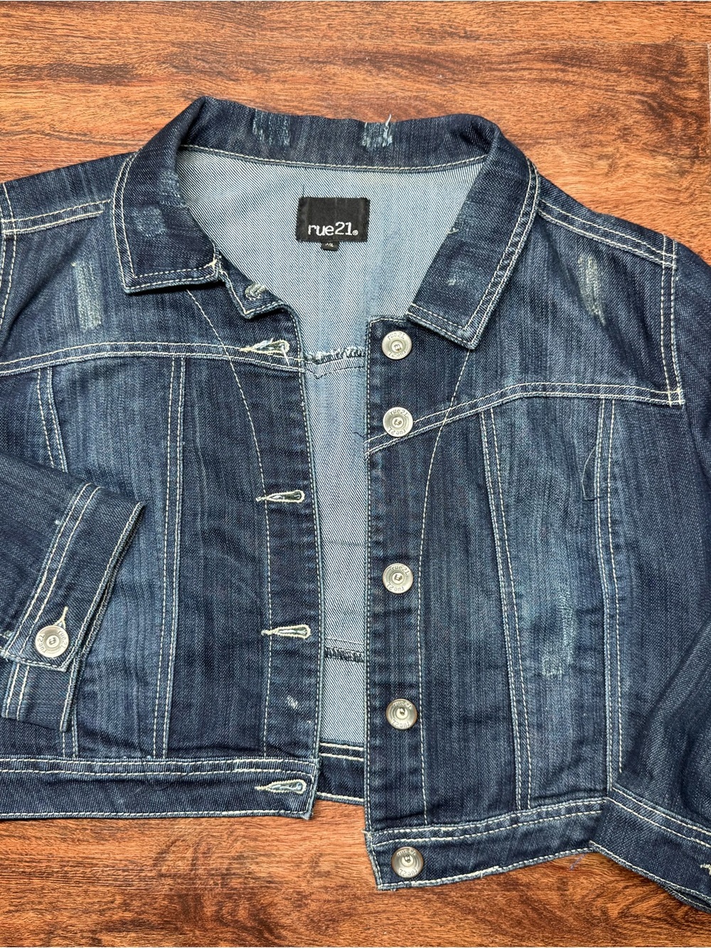rue21 Dark Blue Denim Jean Jacket